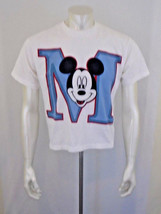 Mickey Unlimited Jerry Leigh Medium  White Graphic 100 % Cotton U.S.A  T Shirt - $11.87