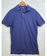 Ralph Lauren Polo Shirt Mens M Blue Cotton Logo Preppy Classic - $14.70