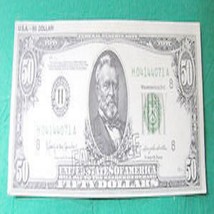 50 US dollars FACSIMILE ONE SHEET BLOCK NOTES dollars-
show original tit... - $13.04