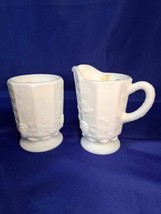 Westmoreland Milk Glass - Paneled Grapes Sugar &amp; Creamer - £22.04 GBP