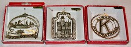 Nation&#39;s Treasures Ornaments Kentucky~ Eureka Springs Or Kiwanis 24 K Gold Plate - £7.86 GBP