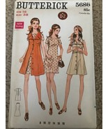 Vintage 1960s Butterick 5686 Semi Fitted Dress &amp; Jumper Pattern 16 Uncut - £16.98 GBP