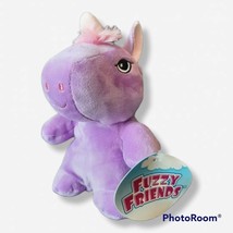 Unicorn Plush Animal Stuffed Toy Purple  NWT Fuzzy Friends 7&quot;H - £5.94 GBP