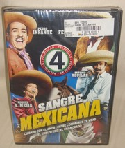 Sangre Mexicana Dvd, Vicente Fernandez, Antonio Aguilar 4 Peliculas New &amp; Sealed - £10.28 GBP