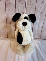 Jellycat Puppy Plush Dog White Black Spotted Eye 12&quot; Lovey - £12.86 GBP