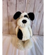 Jellycat Puppy Plush Dog White Black Spotted Eye 12&quot; Lovey - $16.00