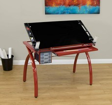 Drafting Table Rustic Red Adjustable Drawing Base Hobby Craft Station New - £198.03 GBP