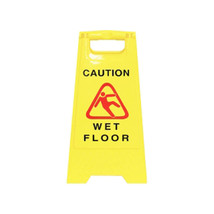 Cleanlink Wet Floor Safety Sign 32x31x65cm (Yellow) - £34.30 GBP