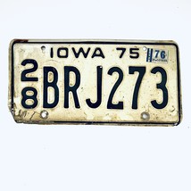 1976 United States Iowa Delaware County Passenger License Plate 28 BRJ273 - $11.87
