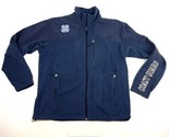 Columbia US Coast Guard Zip Up Sweater Large Blue Fleece  - $24.65