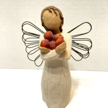 Vintage 2003 Willow Tree Good Health Angel Figurine Holding Apples 5.25&quot;... - £9.91 GBP