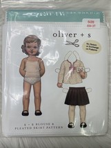 Oliver+S 2 + 2 Blouse Pleated Skirt Pattern Size 6M-3T Toddler Infant UNCUT - £7.93 GBP