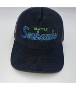 VTG 80’s 90’s Seattle Seahawks corduroy snapback cap NFL Football hat - £54.71 GBP