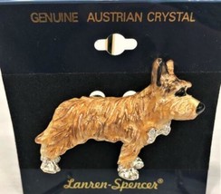 Berger de Picard Dog Pin Brooch Austrian Crystals by Lauren Spencer NEW - £15.60 GBP