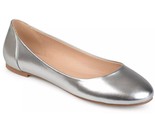 Journee Collection Women Slip On Ballet Flats Kavn Size US 8M Silver PU ... - £19.57 GBP