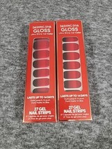 2 Dashing Diva BLOOD LUST Red Black Ombré Gloss Nail Strips GSC38 27 each - £14.94 GBP