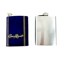 Crown Royal Set of Two Flasks Stainless Barware - $29.70