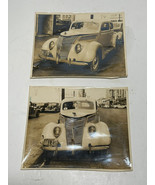 Vintage 2 x Photos 8 x 10 FORD 1937 california damage car - $16.58