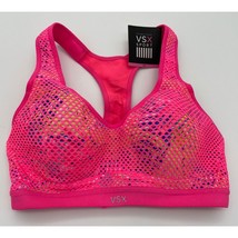 Victoria&#39;s Secret VSX Sports Bra Incredible Pink Mesh Tie Dye Racerback Size 32C - £19.25 GBP