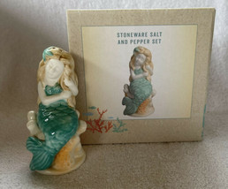 New Cracker Barrel Mermaid Sitting On Coral Salt and Pepper Shaker Set B... - $19.99