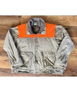 Cabelas Brown Canvas Hunting Jacket Blaze Orange &amp; Removable Fleece Lini... - $44.55