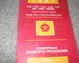 1997 DODGE RAM TRUCK 1500 2500 3500 Powertrain Diagnostic Procedure Manu... - $99.99