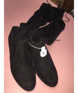 Black Knew High Velvet Boots Size 5 - $67.75 CAD