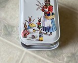Metal Easter Gift Box Bunny Rabbit Handled Basket VTG Eastertide Trinket... - £20.75 GBP