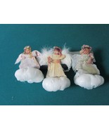 Heaven Sent Ornaments 3 Angels in Clouds by Sandra Kuck. The Bradford Ed... - $170.45 CAD