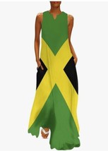 Jamaican Flag Elegant Casual Long Dress Jamaican Flag Girls Summer Sunsh... - £12.49 GBP