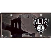 Brooklyn Nets Team Logo Bridge Nba Basketball Metal License Plate Made In Usa - £23.91 GBP