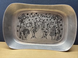 Wilton Armetale Susan Winget Serving Bread Tray Let It Snow Holiday - $14.85