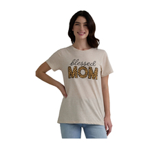 Women&#39;s Mother&#39;s Day Blessed Mom Oatmeal Graphic T-Shirt  - £15.45 GBP