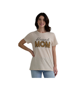 Women&#39;s Mother&#39;s Day Blessed Mom Oatmeal Graphic T-Shirt  - $19.99