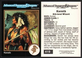 1991 TSR AD&amp;D Gold Border RPG Fantasy Art Card #419 Dungeons &amp; Dragons ~ Wizard - £5.44 GBP