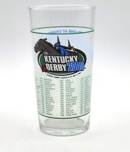 Kentucky Derby 126 2000 Commemorative Drink Glass Race Design Winning Ho... - £19.94 GBP