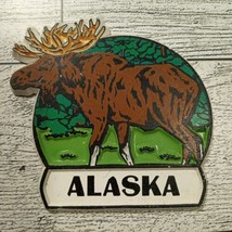 Alaska Moose 3D Cutout Refrigerator Fridge Magnet Souvenir Vintage 1990s - $9.95