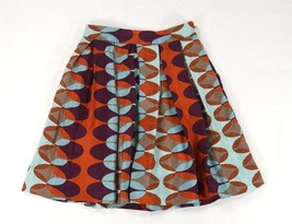 HD In Paris Anthropologie Paused Moments Geometric Pleated Silk Skirt Sz... - £31.46 GBP