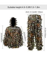 3D Leaves Clothes Sniper t Clothing Outdoor   Bionic Ghillie Suit Pants ... - $157.47 CAD