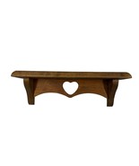 Vintage Mini Wooden Shelf with Heart Cut Out Cottage Core Farmhouse Deco... - €15,39 EUR