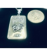 Artisan made Roman Medusa silver Ingot pendant - $121.67 CAD