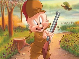 Warner Bros. &quot;Turkey Hunting Elmer&quot; Elmer Fudd Hunting Animation Giclee Gift - £197.84 GBP