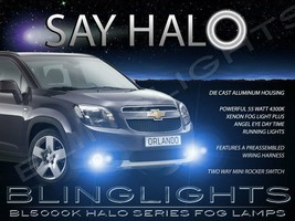 White Halo Fog Lamps Light Kit For 2010-2014 Chevrolet Chevy Orlando Angel Eyes - £94.51 GBP