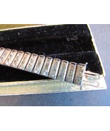 Vtg Catamore Sterling Silver Rhinestone Art Deco Bracelet Triple Row 7&quot;L... - €105,88 EUR