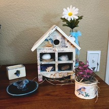 Songbird Tea Box Shabby Chic Cubby Box Pigeon Hole Shelf Miniature Cubby Shelves - £29.18 GBP