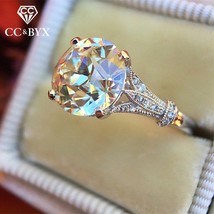 CC Rings For Women Fashion Art Style Round Cubic Zirconia Flash Deal Ring Bridal - £6.70 GBP