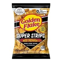 Golden Flake Red Pepper Super Strips Pork Skins 3.5oz 4pk - $363.13 MXN