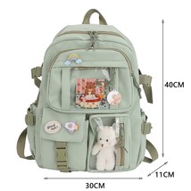 Kawaii Aesthetic Women Backpack School Bag for Teen Girls Japanese Korean Ruack  - £48.16 GBP