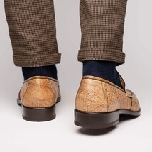 Fangio Classic Penny Loafer Genuine Ostrich Leg Quill Shoes Orix image 8