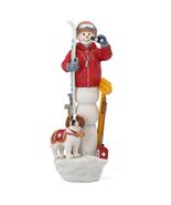 Lenox 2016 Pencil Snowman Figurine Snowy Rescue Ski Patrol St Bernard Do... - $52.00
